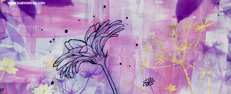 Purple Daisies by Joanne Reay - www.joannereay.com